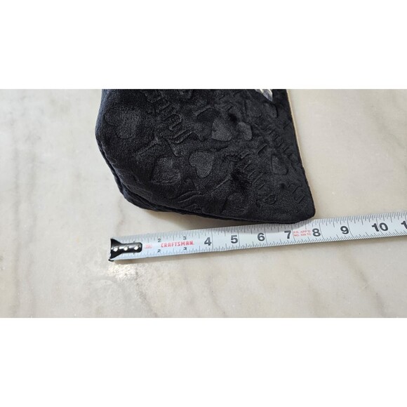 NWT Authentic Juicy Couture Travel Cosmetic Bag Women's Black Heart Embossed - Picture 4 of 10